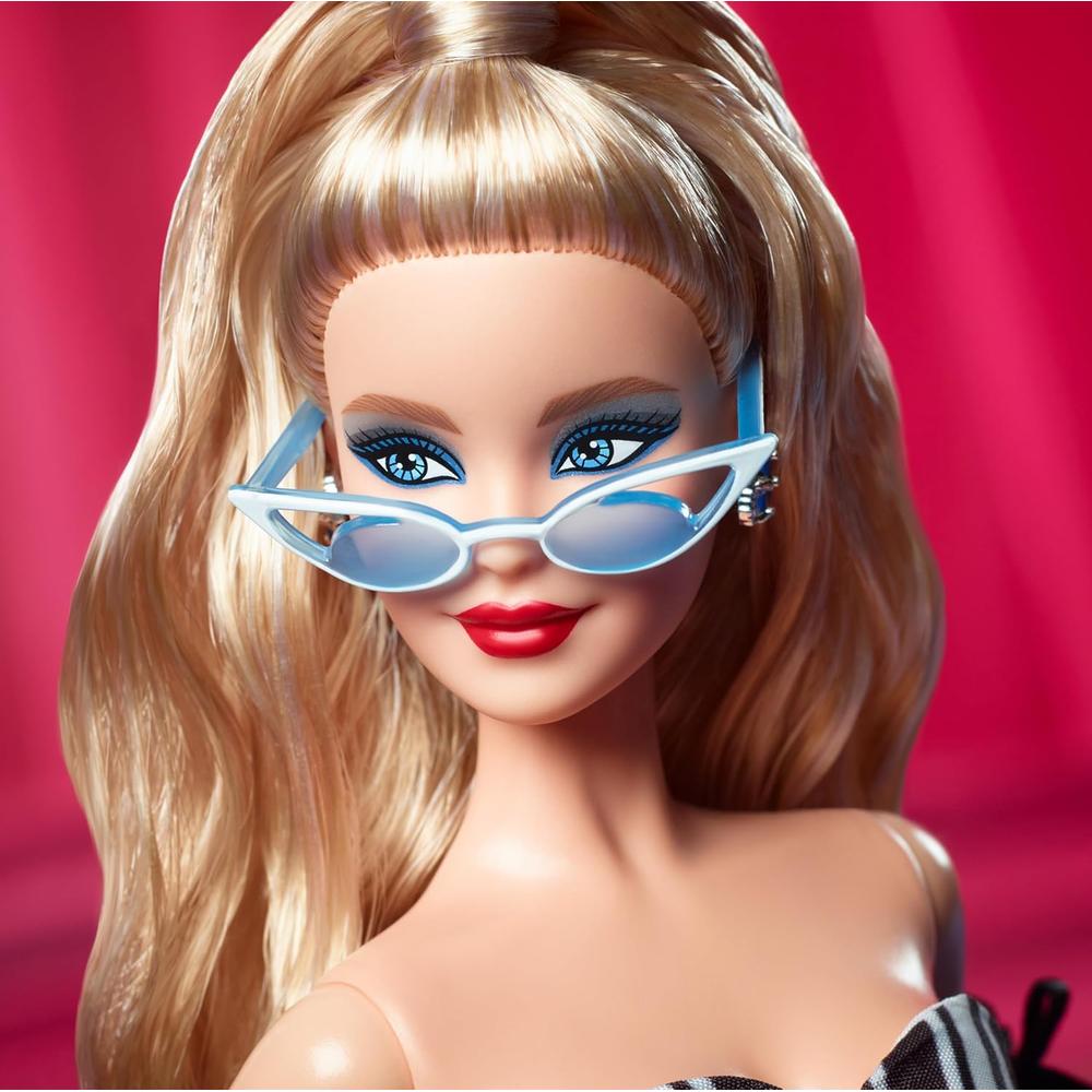 BARBIE SIGNATURE MUÑECA 65 ANIVERSARIO VESTIDO BLANCO Y NEGRO - 3