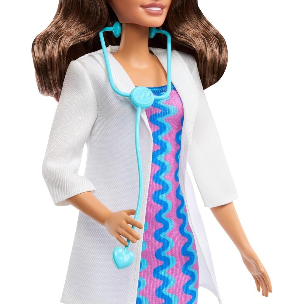 BARBIE DOCTORA MUÑECA CON BATA Y ESTETOSCOPIO - 4