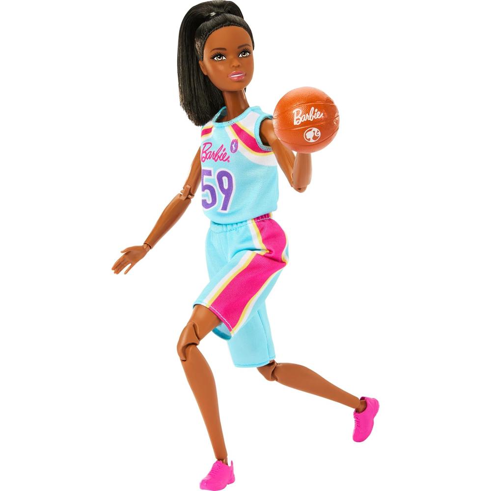 BARBIE MUÑECA JUGADORA DE BALONCESTO MORENA ARTICULADA - 4
