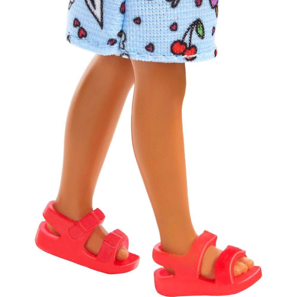 BARBIE CHELSEA MUÑECA VESTIDO AZUL ESTAMPADO - 3