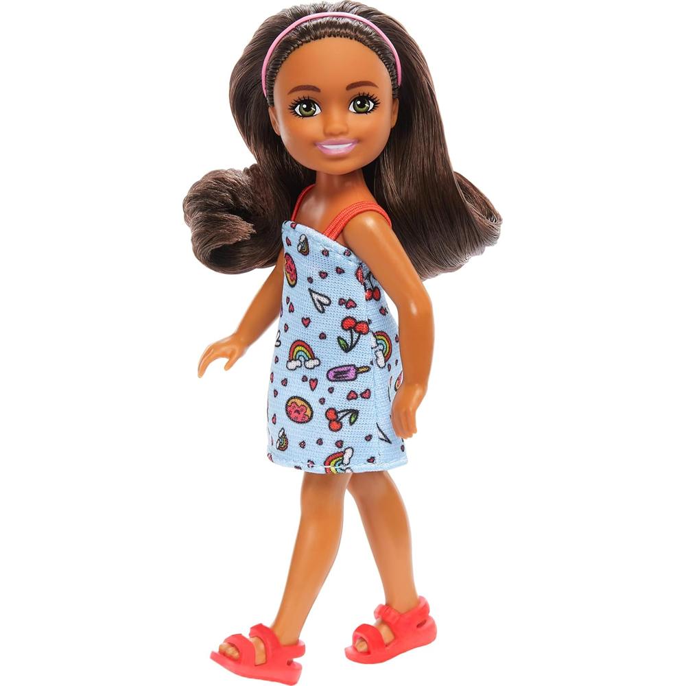 BARBIE CHELSEA MUÑECA VESTIDO AZUL ESTAMPADO - 4