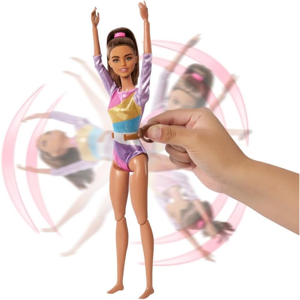 BARBIE MUÑECA GIMNASTA MORENA CON BARRA DE EQUILIBRIO - 3