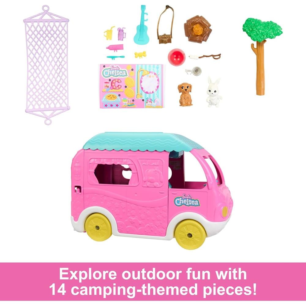 BARBIE CHELSEA AUTOCARAVANA 2 EN 1 CON MUÑECA Y MASCOTAS - 3
