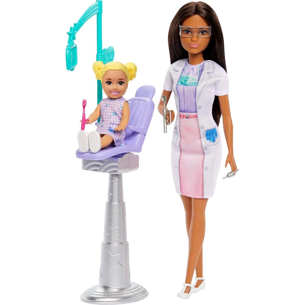 BARBIE DENTISTA SET CON MUÑECA RUBIA Y ACCESORIOS MÉDICOS - 1