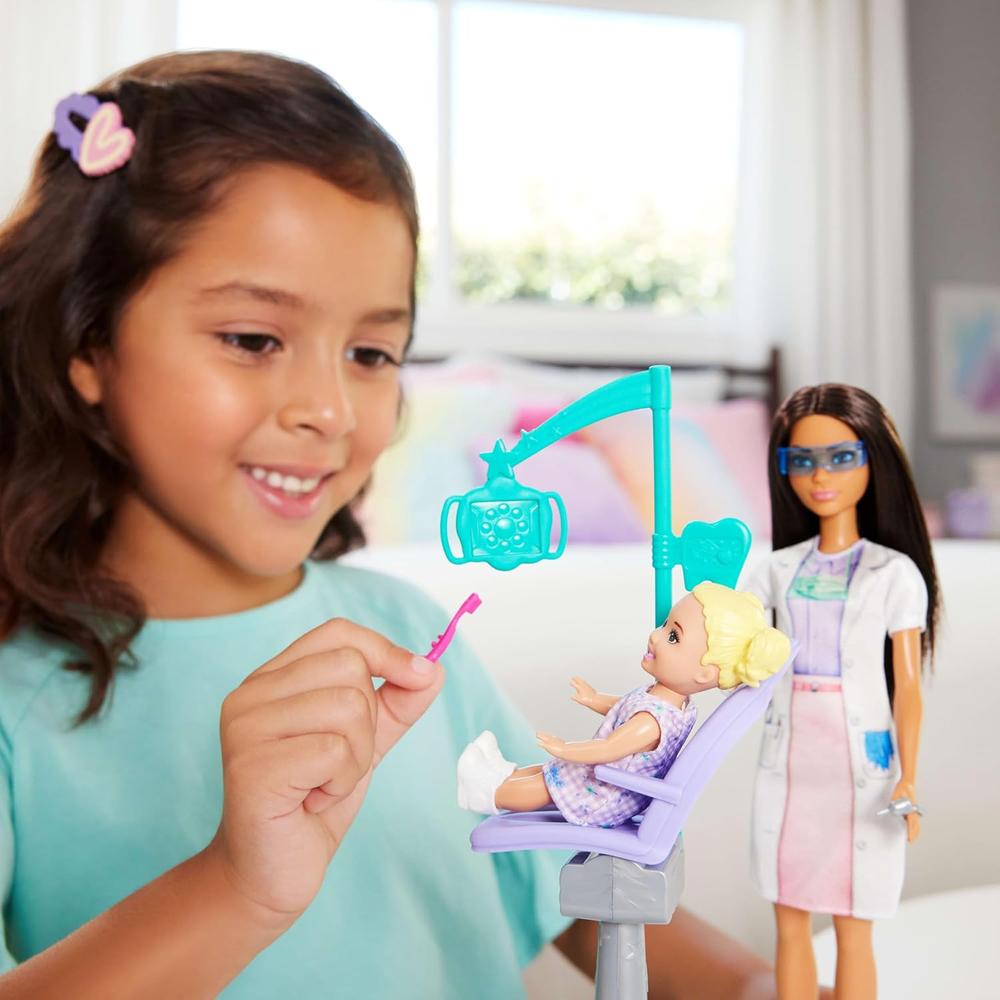 BARBIE DENTISTA SET CON MUÑECA RUBIA Y ACCESORIOS MÉDICOS - 2
