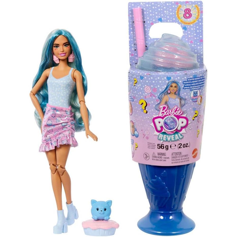 BARBIE POP REVEAL SWEETS CUPCAKES MUÑECA CON MASCOTA Y SORPRESAS - 1