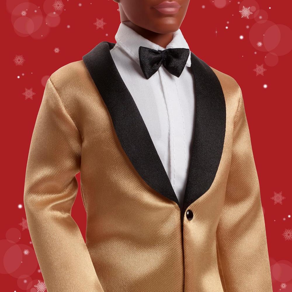 KEN BARBIE SIGNATURE HOLIDAY 2025 CASTAÑO TRAJE DORADO - 3