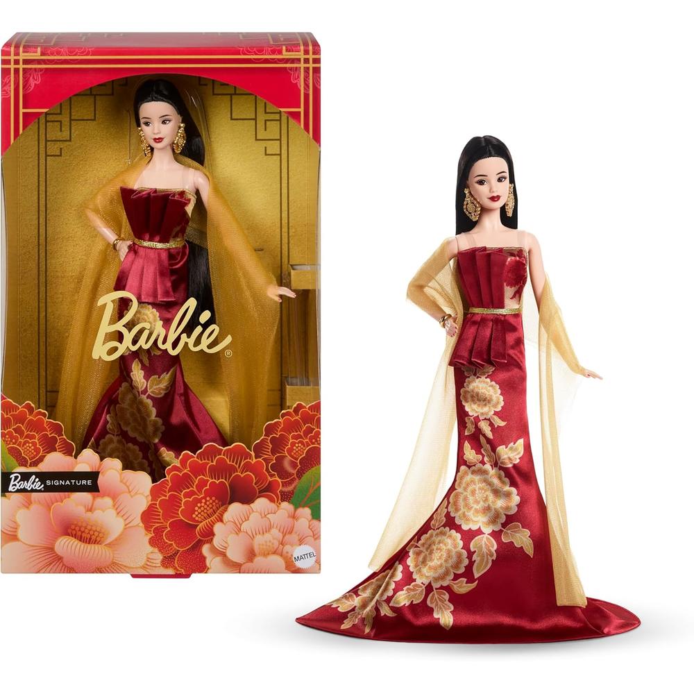 BARBIE SIGNATURE AÑO NUEVO LUNAR MUÑECA VESTIDO ROJO - 1