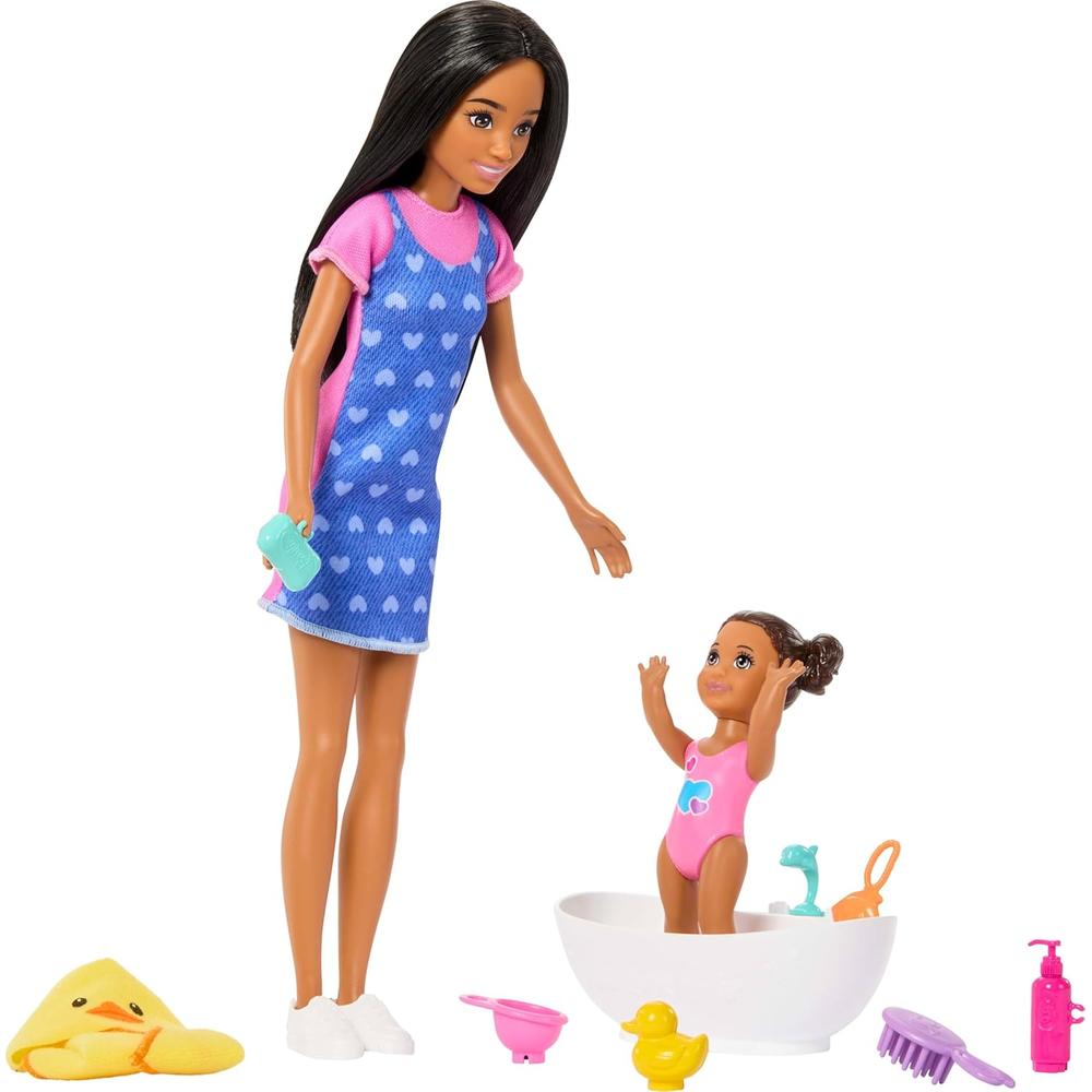 BARBIE SKIPPER BABYSITTERS SET BAÑO CON ACCESORIOS - 3