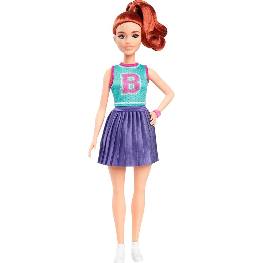 BARBIE FASHIONISTAS 232 MUÑECA CABELLO ROJO LOOK DEPORTIVO - 1