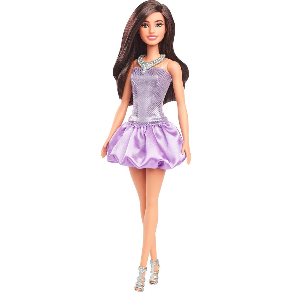 BARBIE FASHIONISTAS 234 MUÑECA VESTIDO MORADO LENTEJUELAS - 1