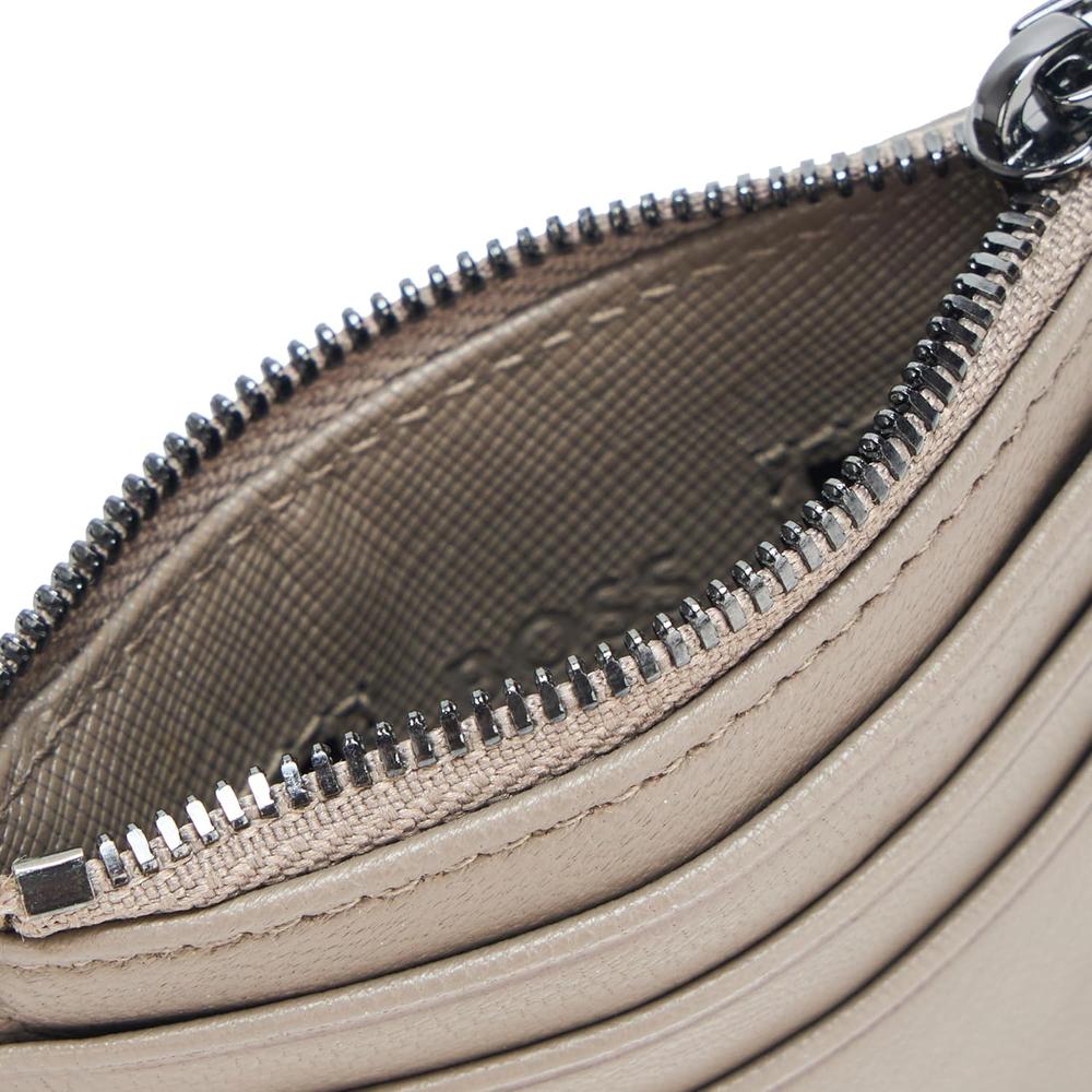 TARJETERO HUGO BOSS ICON ZIP CREMA HOMBRE - 4