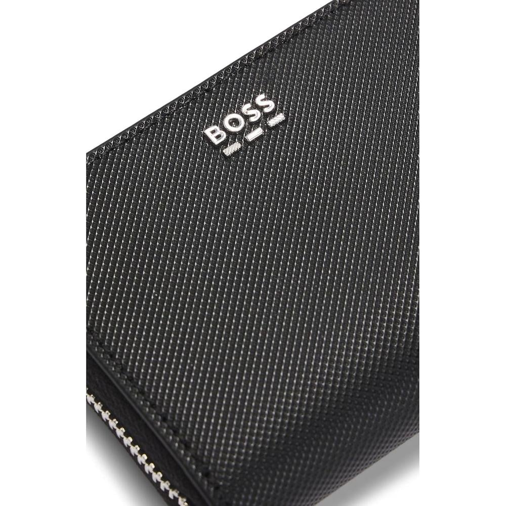 BILLETERA HUGO BOSS JINKO ZIPAROUND NEGRO HOMBRE - 2