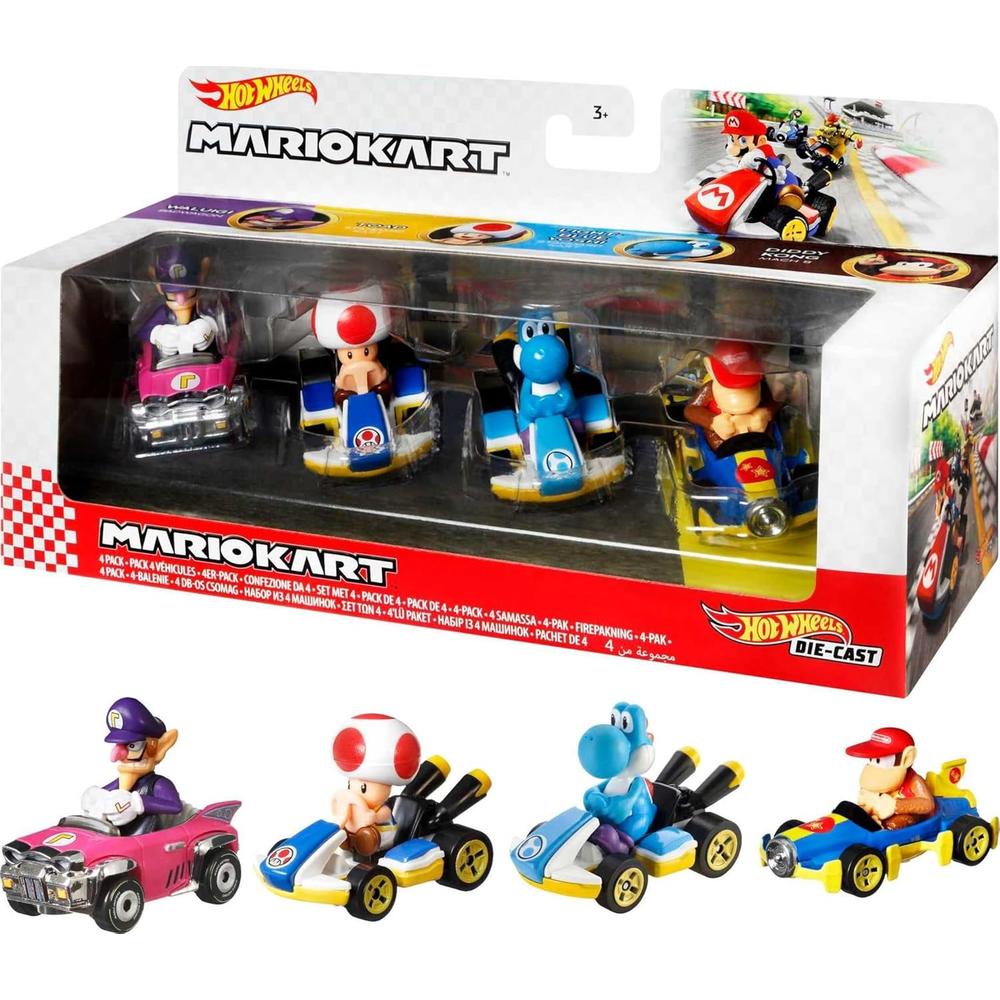 HOT WHEELS AUTOS MARIO KART III SET 4 PZS - 1