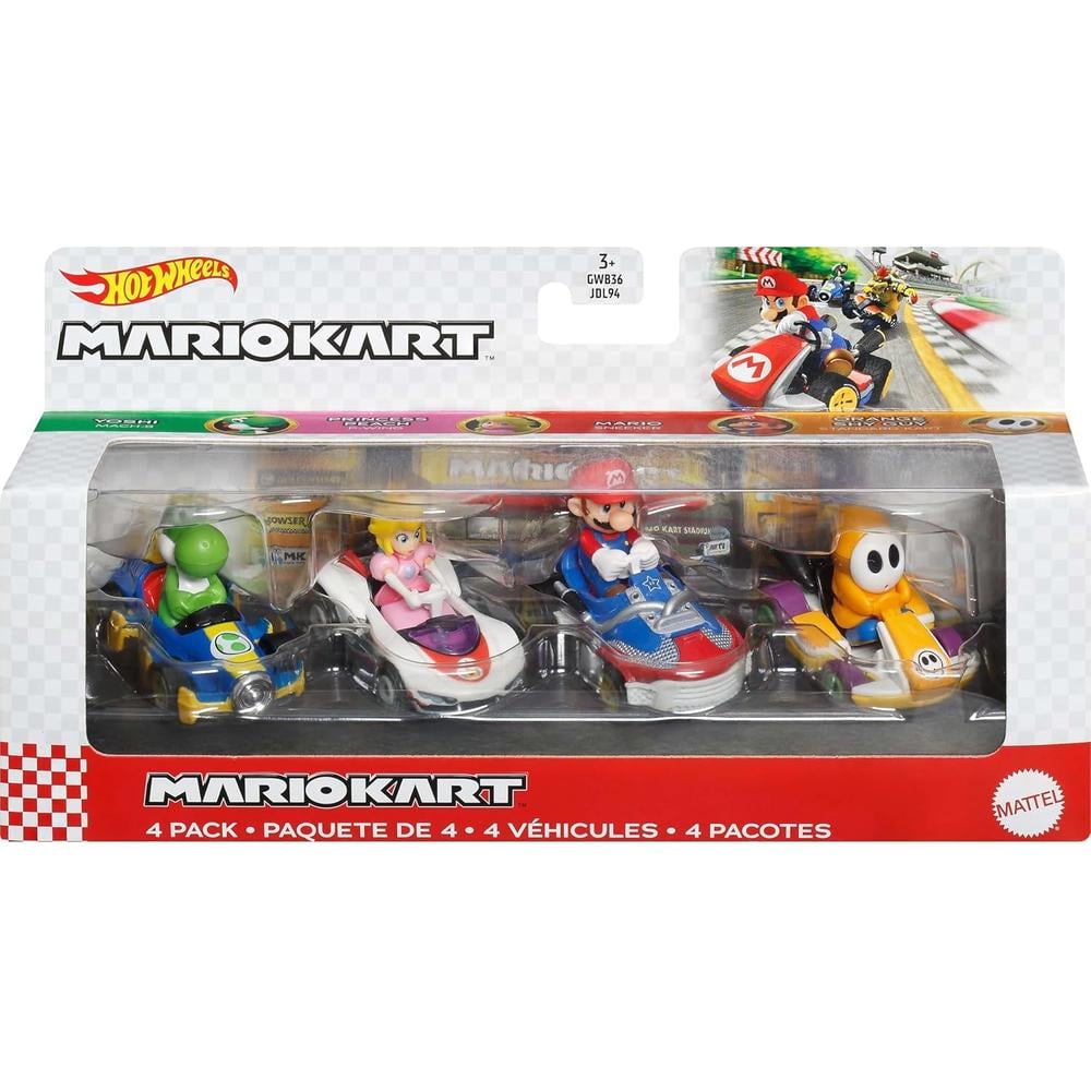 HOT WHEELS AUTOS MARIO KART II SET 4 PZS - 1