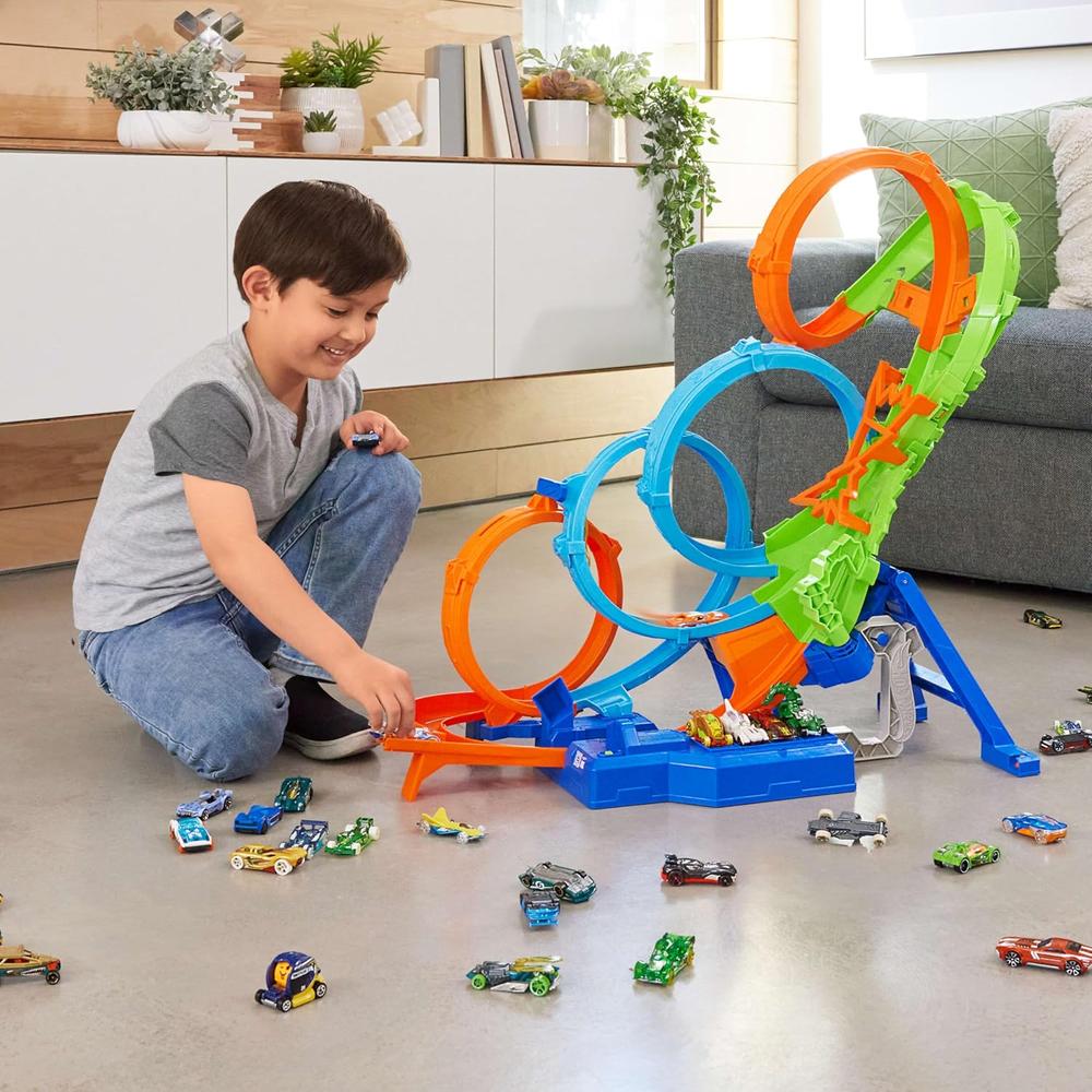 HOT WHEELS PISTA CUADRUPLE LOOP - 2