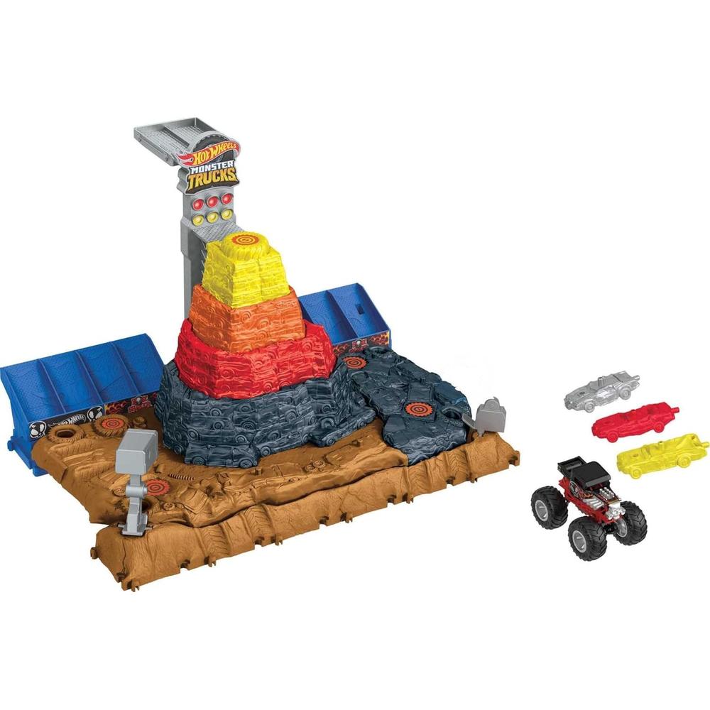 HOT WHEELS PISTA MONSTER TRUCKS ARENA SMASHERS SET 3 PZS - 1