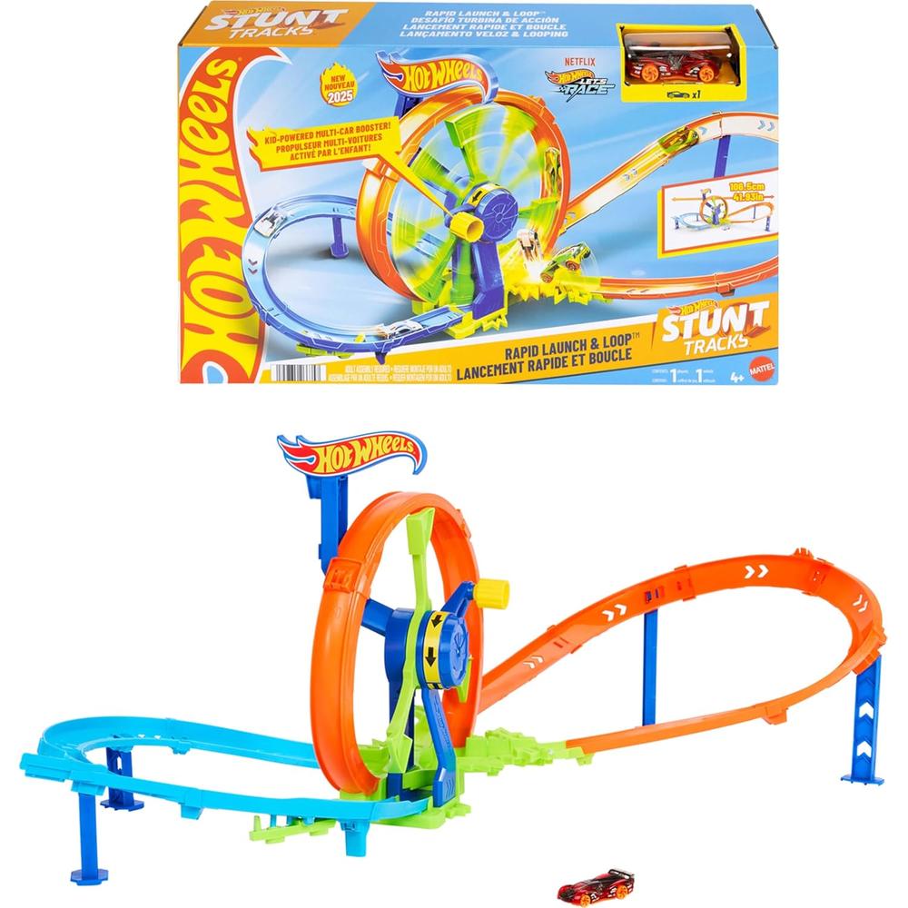 HOT WHEELS PISTA RAPID LAUNCH Y LOOP - 1
