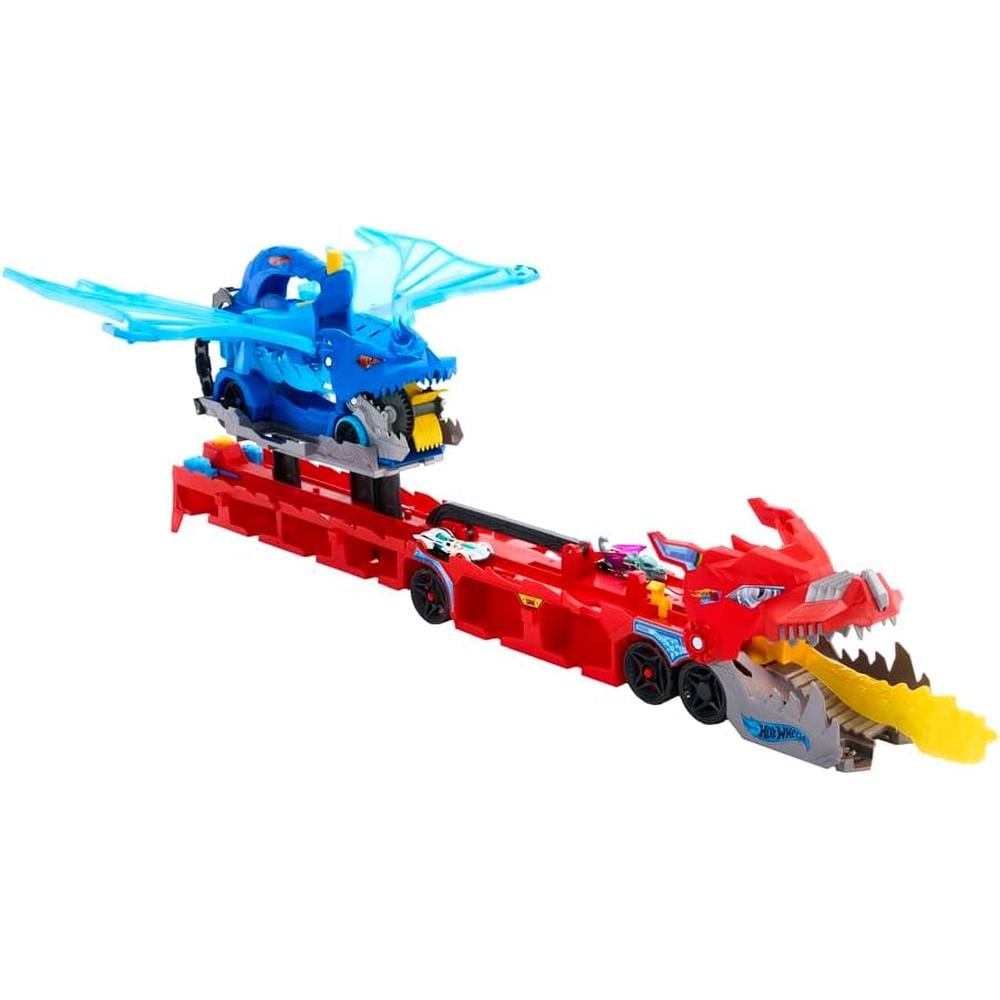 HOT WHEELS ULTIMATE DUAL DRAGON TRANSPORTER SET 2 PZS - 3