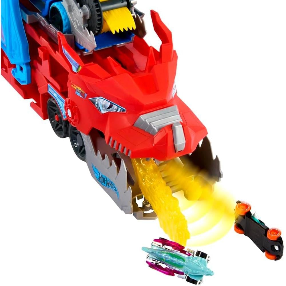 HOT WHEELS ULTIMATE DUAL DRAGON TRANSPORTER SET 2 PZS - 5