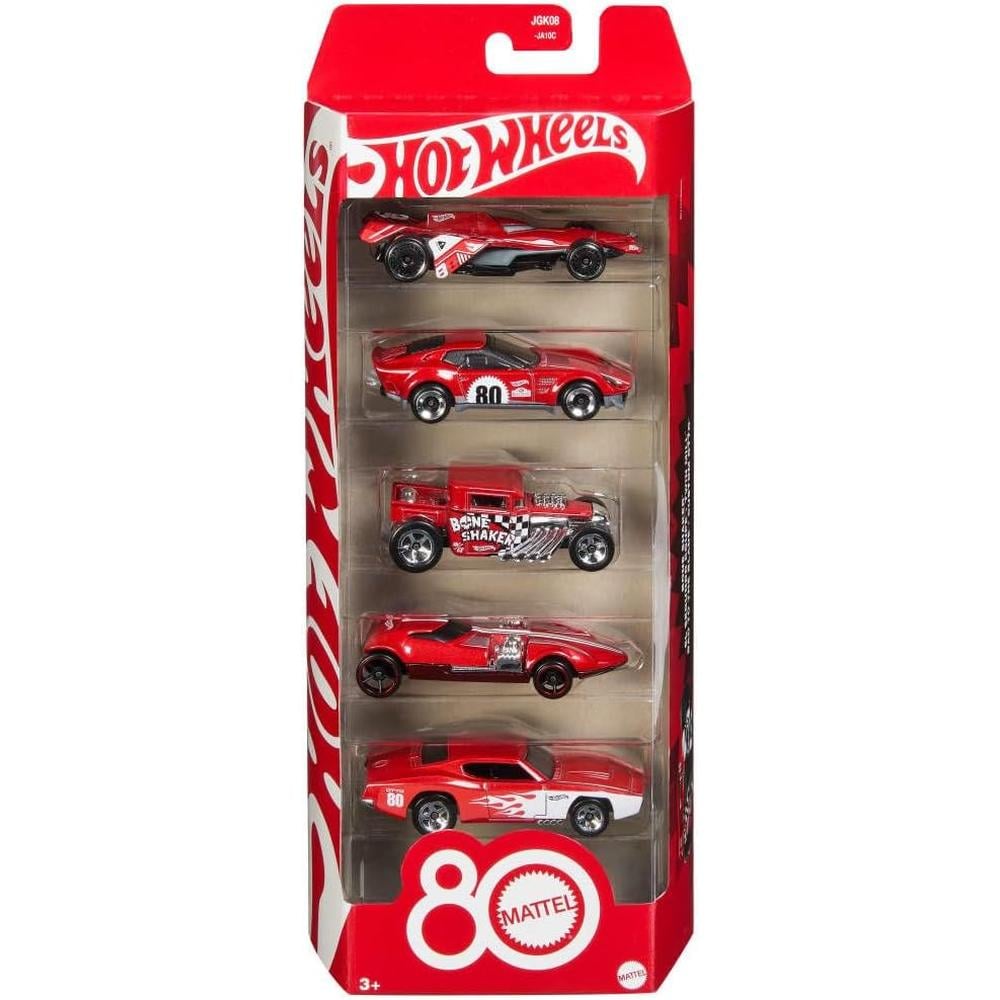 HOT WHEELS AUTOS CORE MATTEL 80TH ANNIVERSARY SET 5 PZS - 1