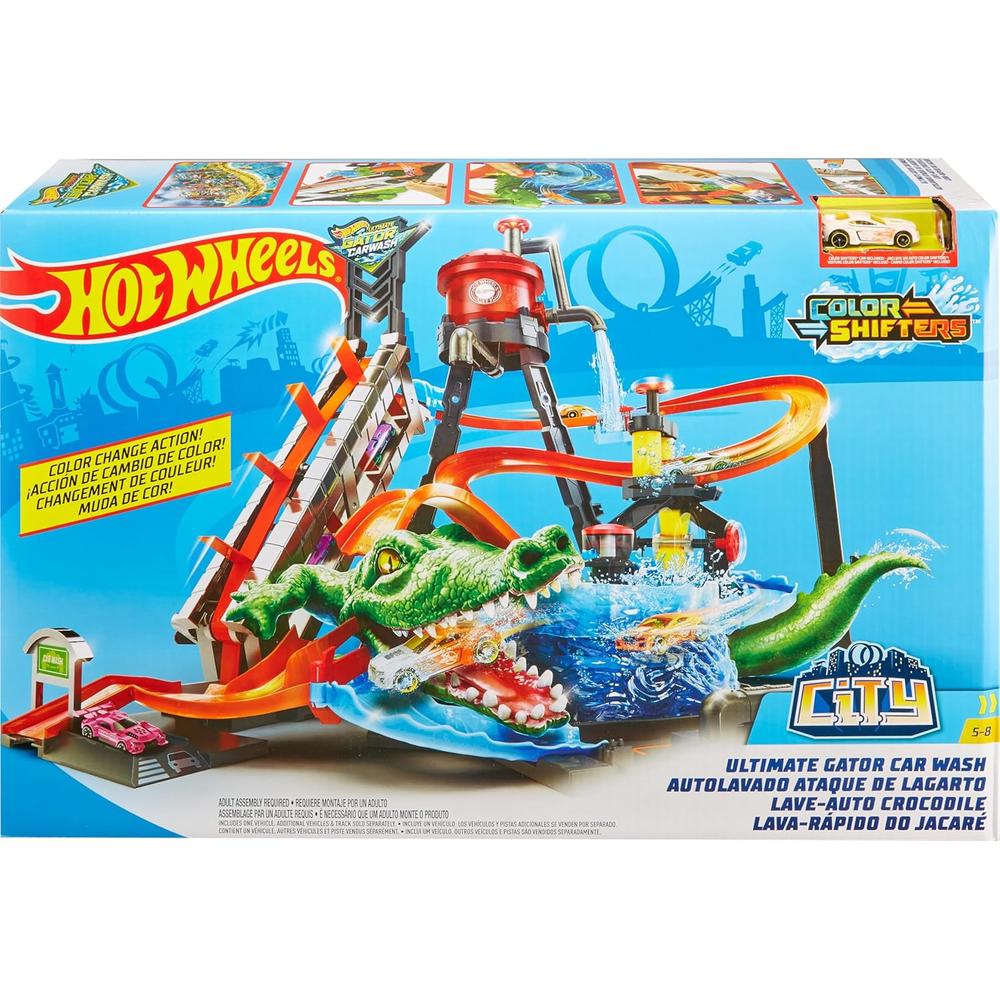 HOT WHEELS CITY AUTOLAVADO Y COCODRILO GIGANTE - 6