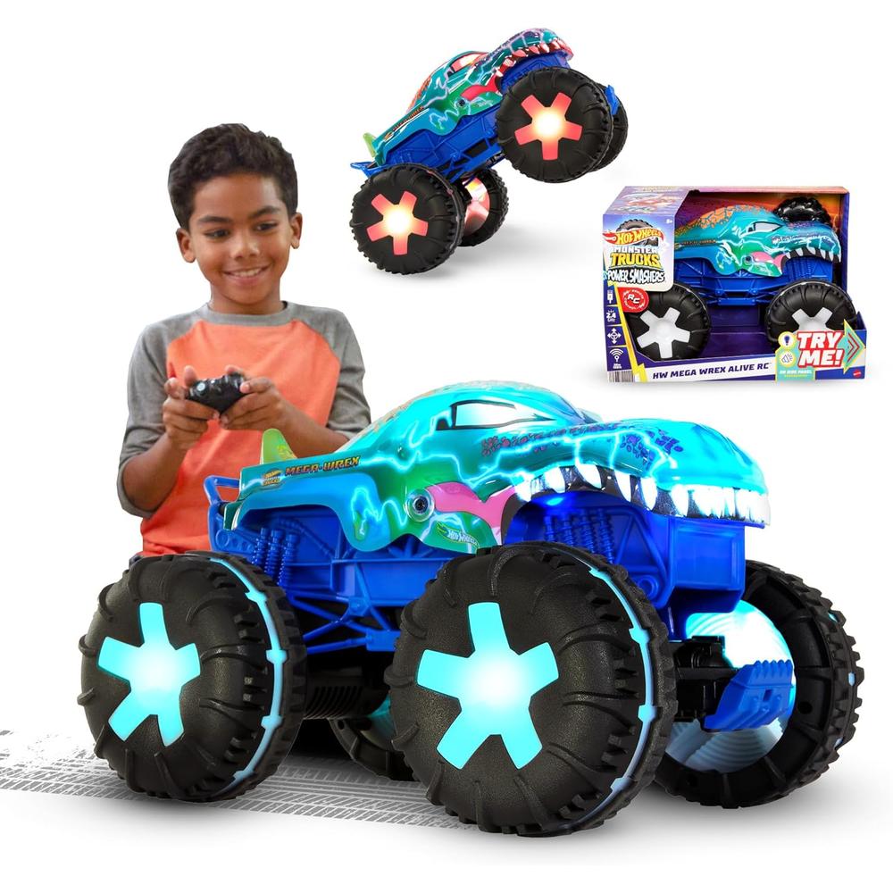 HOT WHEELS AUTO RC MONSTER TRUCKS BLUE - 1