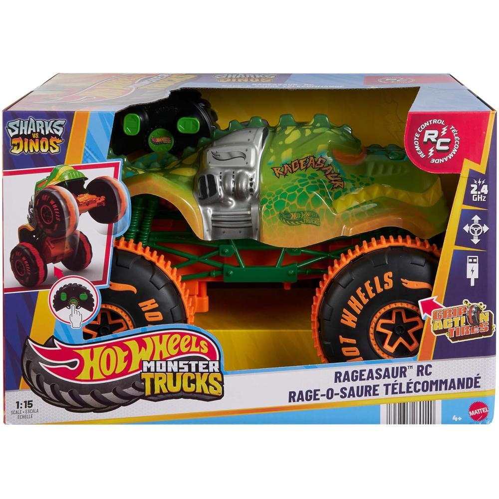 HOT WHEELS AUTO RC RAGEASAUR MONSTER TRUCKS - 5