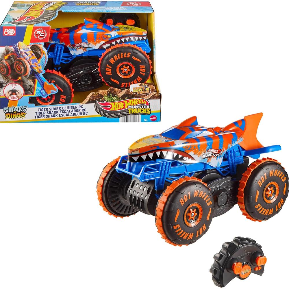 HOT WHEELS AUTO RC TIGER SHARK MONSTER TRUCKS - 1