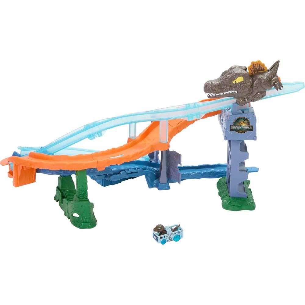 HOT WHEELS PISTA COMPLETA JURASSIC WORLD CRASH Y SPLASH - 1