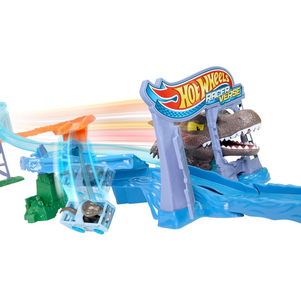 HOT WHEELS PISTA COMPLETA JURASSIC WORLD CRASH Y SPLASH - 3