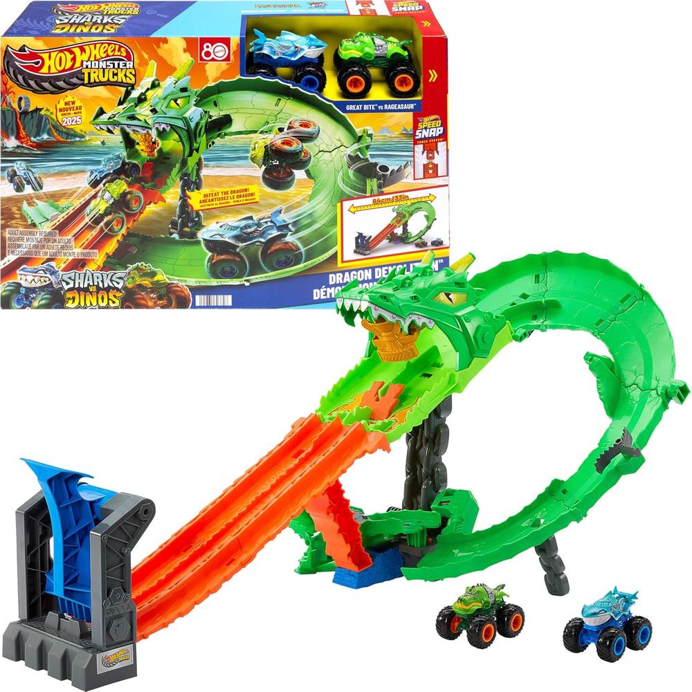 HOT WHEELS PISTA COMPLETA SHARK VS DINO - 1
