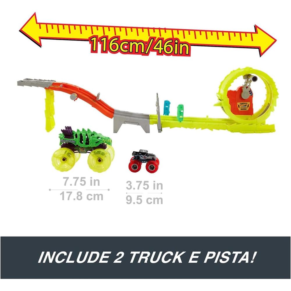 HOT WHEELS MONSTER TRUCKS SKELESAURUS SET 2 PZS - 3