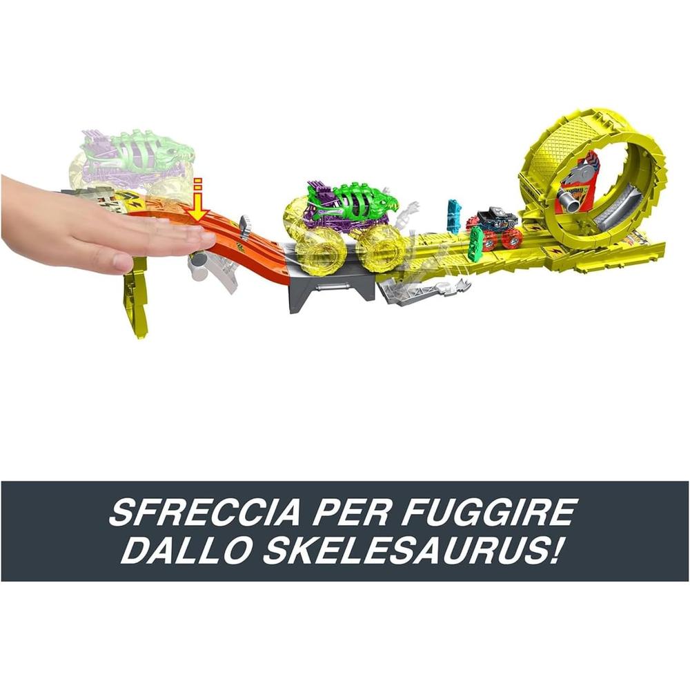 HOT WHEELS MONSTER TRUCKS SKELESAURUS SET 2 PZS - 5
