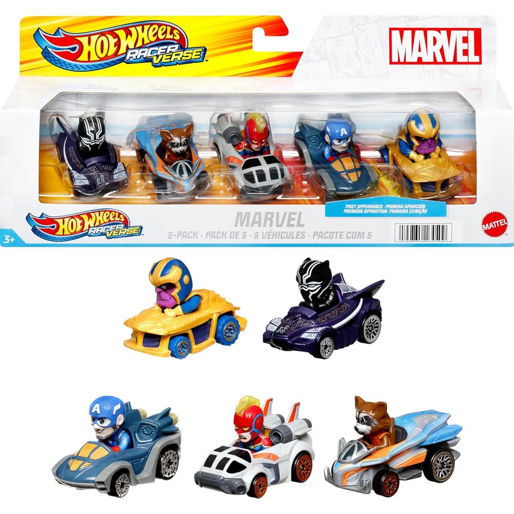 HOT WHEELS PISTA COMPLETA MARVEL SET 5 PZS - 1