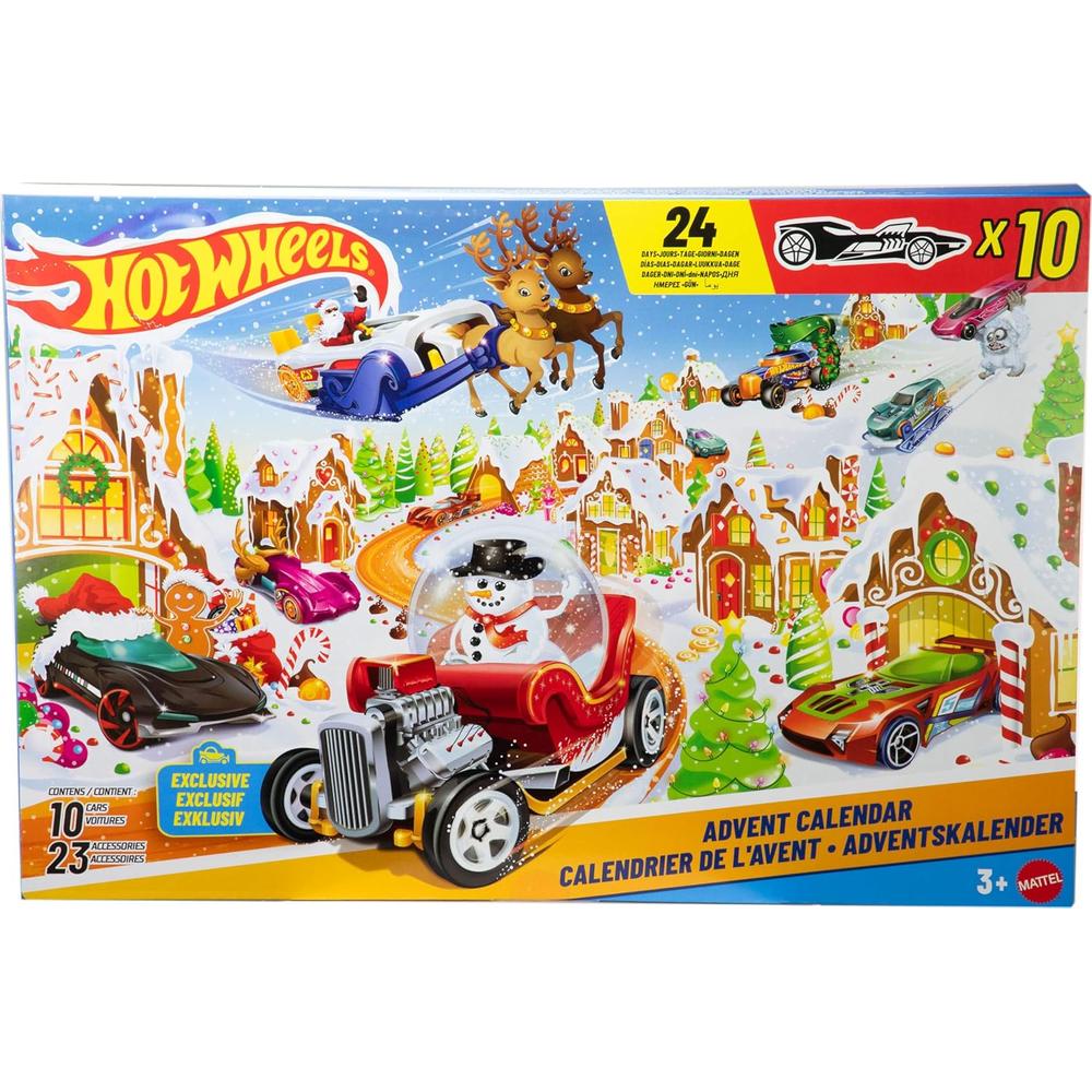 HOT WHEELS PISTA 2025 ADVENT CALENDAR SET 10 PZS - 1