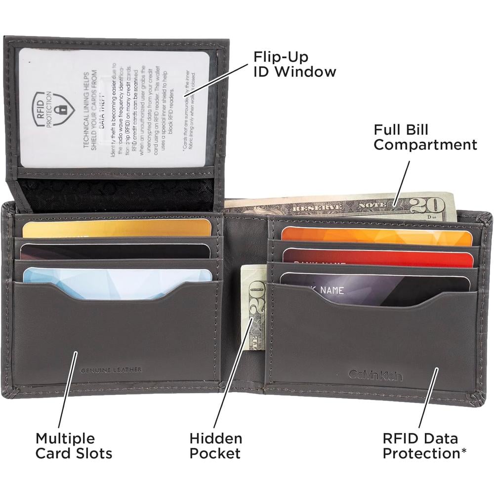 BILLETERA CALVIN KLEIN BIFOLD RFID GRIS HOMBRE - 3