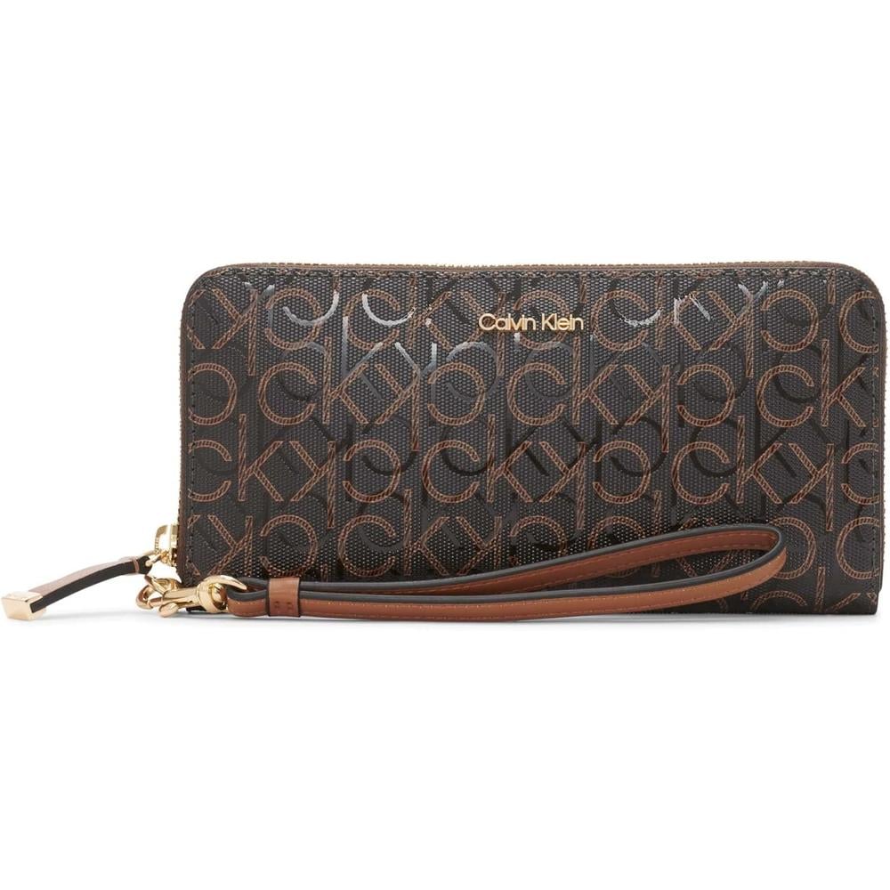 BILLETERA CALVIN KLEIN SAFFIANO MARRÓN MUJER - 1
