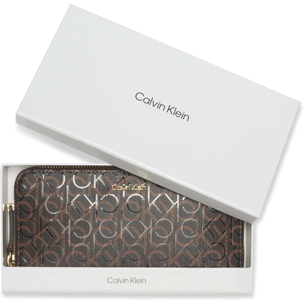BILLETERA CALVIN KLEIN SAFFIANO MARRÓN MUJER - 2