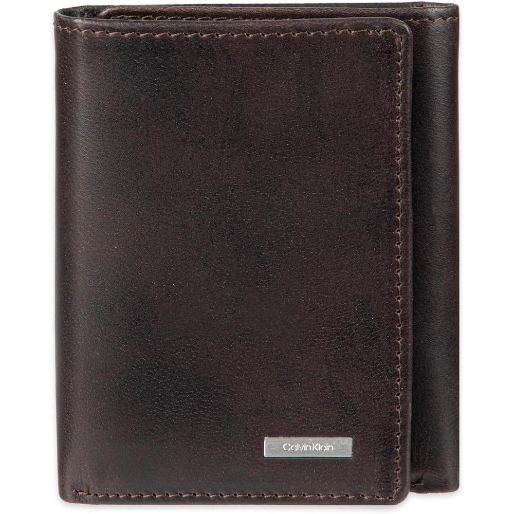 BILLETERA CALVIN KLEIN TRIFOLD RFID MARRÓN HOMBRE - 1