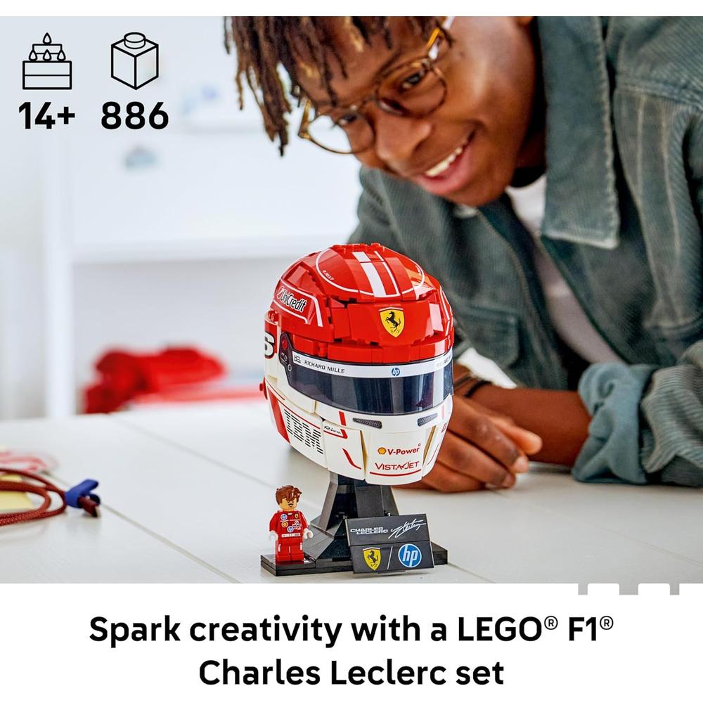 LEGO SCUDERIA FERRARI CHARLES LECLERC HELMET 694 PIEZAS - 3