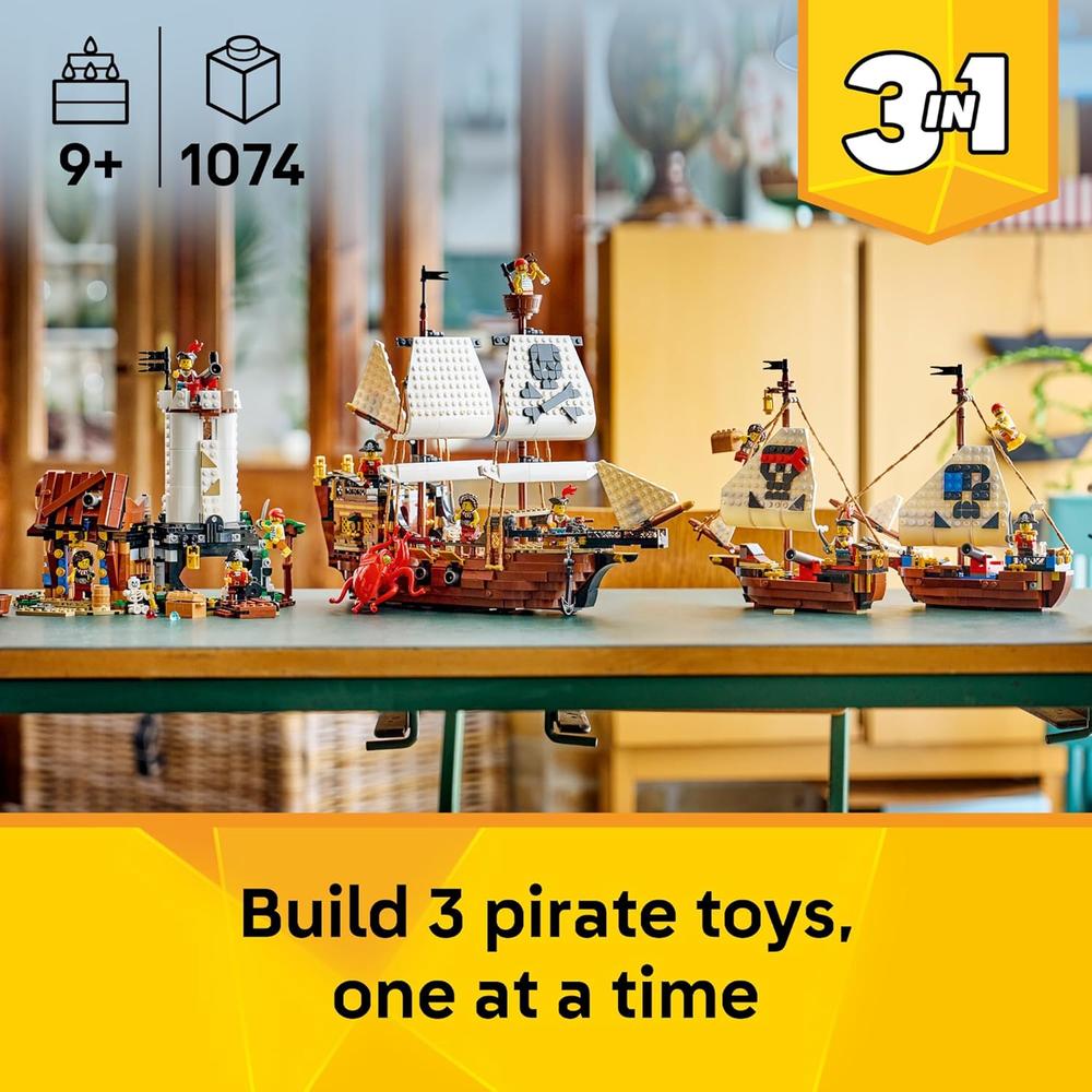 LEGO CREATOR 3 EN 1 BARCO PIRATA 1264 PIEZAS - 2