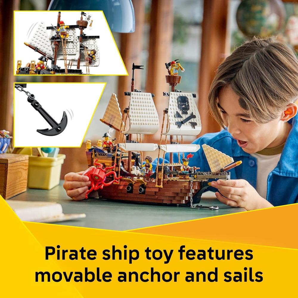 LEGO CREATOR 3 EN 1 BARCO PIRATA 1264 PIEZAS - 4