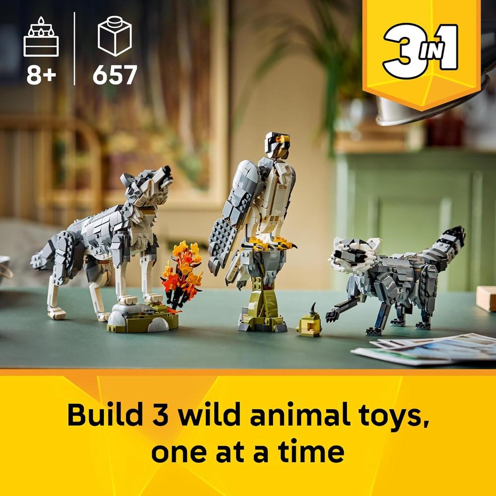 LEGO CREATOR 3 EN 1 LOBO GRIS 626 PIEZAS - 3