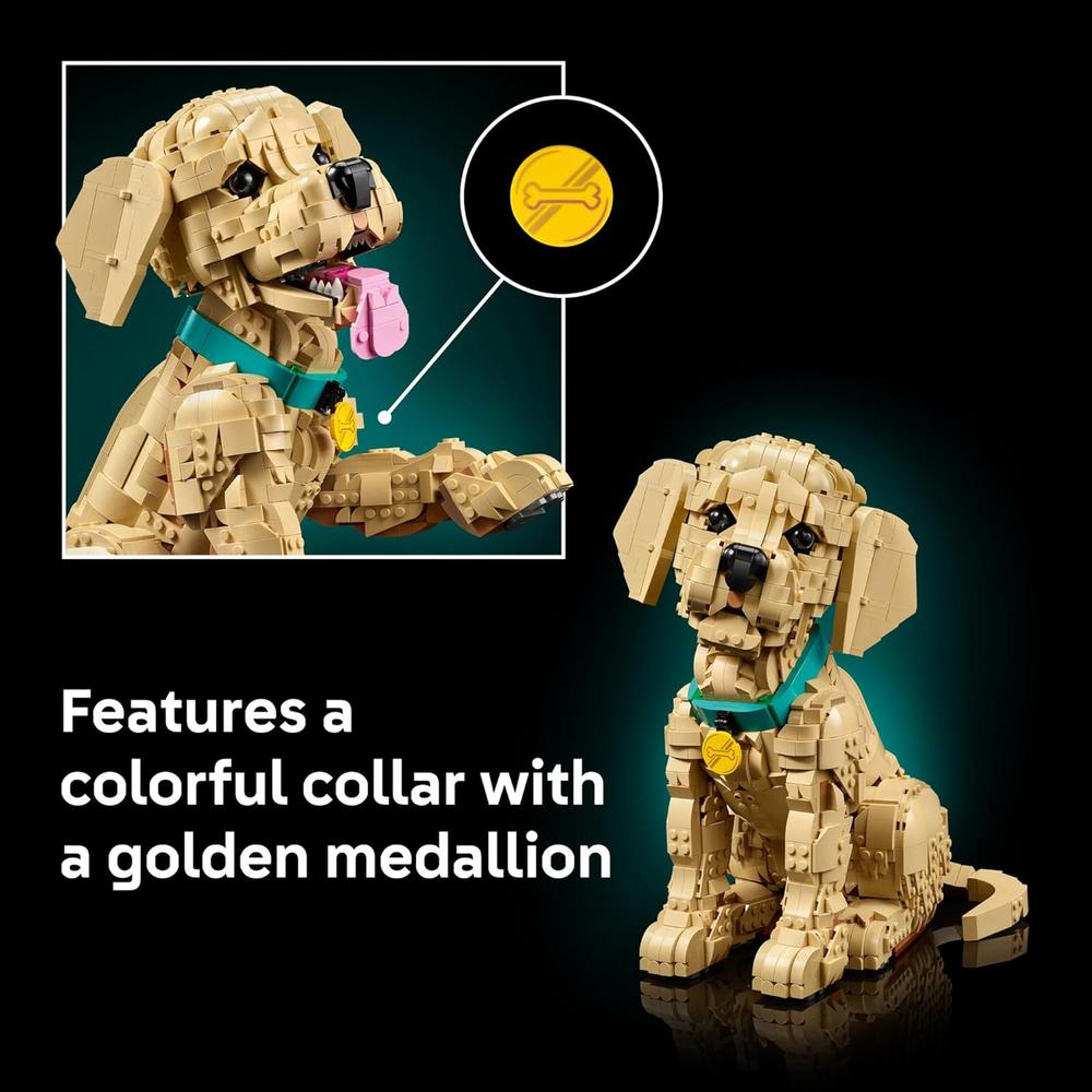 LEGO ICONS GOLDEN RETRIEVER PUPPY 172 PIEZAS - 6