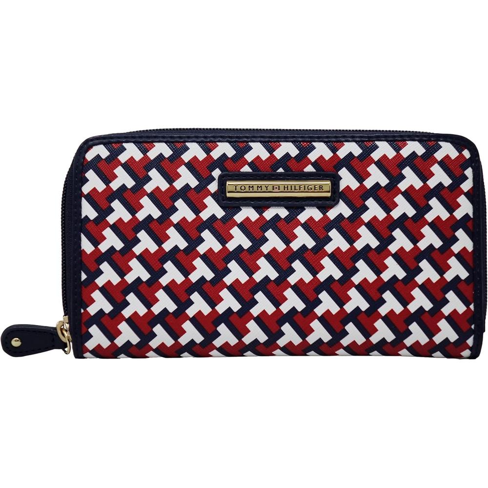 BILLETERA TOMMY HILFIGER CLUTCH TRICOLOR MUJER - 1