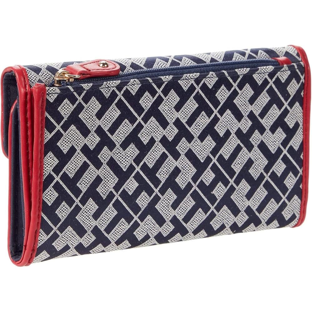 BILLETERA TOMMY HILFIGER JACQUARD RED NAVY MUJER - 2