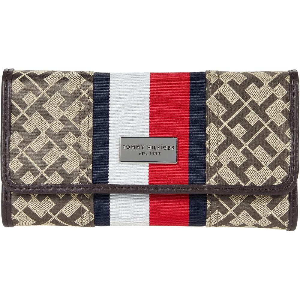 BILLETERA TOMMY HILFIGER CONTINENTAL KHAKI MUJER - 1