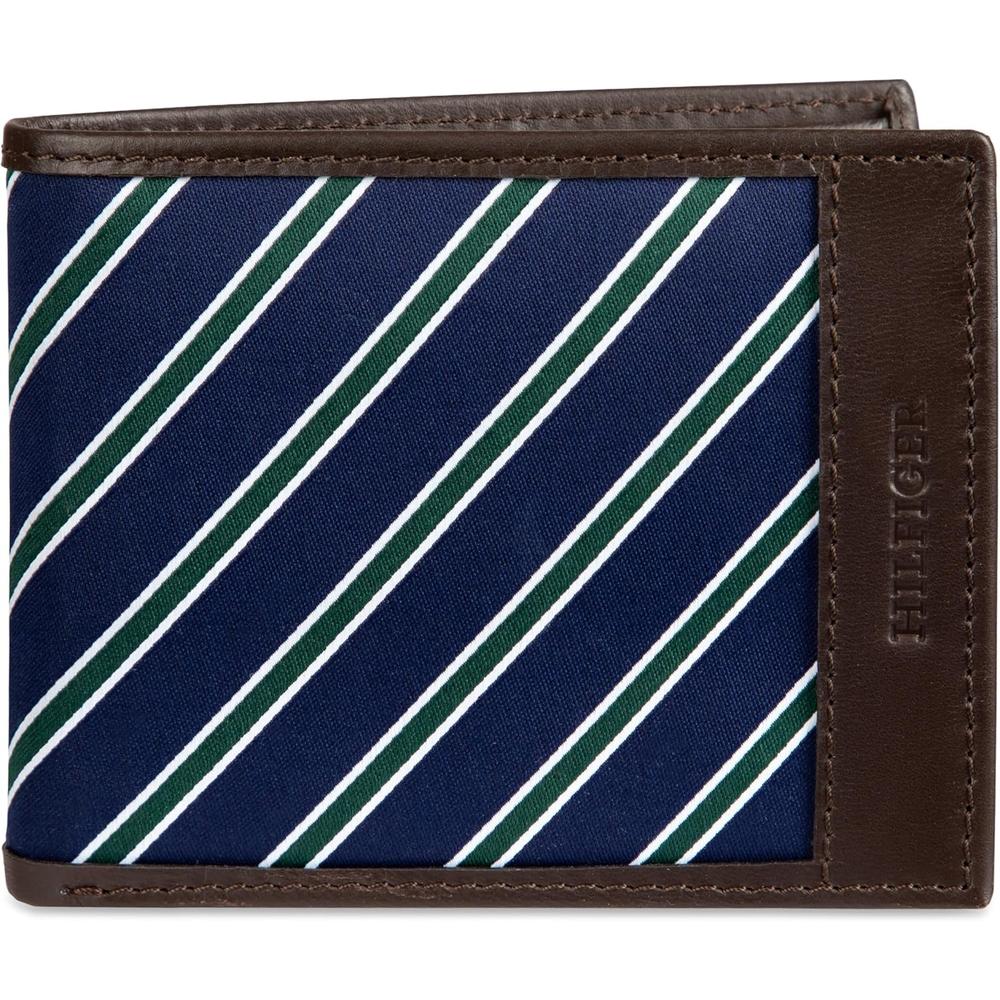 BILLETERA TOMMY HILFIGER TIE FABRIC BROWN HOMBRE - 1