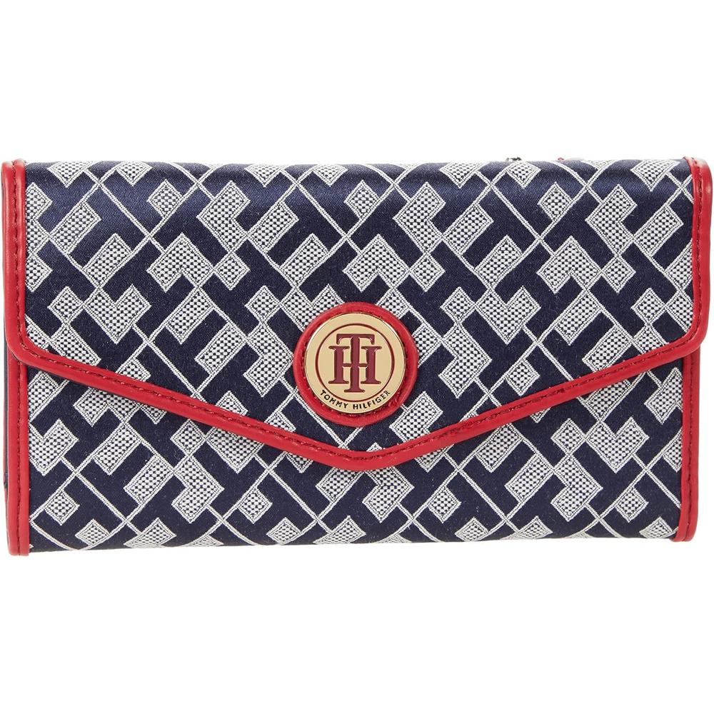 BILLETERA TOMMY HILFIGER LARGE ENVELOPE RED NAVY MUJER - 1